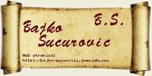 Bajko Šućurović vizit kartica